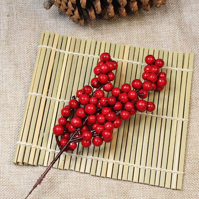 Artificial Berries, 10 Realistic Red Berry Picks for Christmas, 8.46 Inch  Artificial Cherry Branches, Holly Cherry Decor on Wire - AliExpress